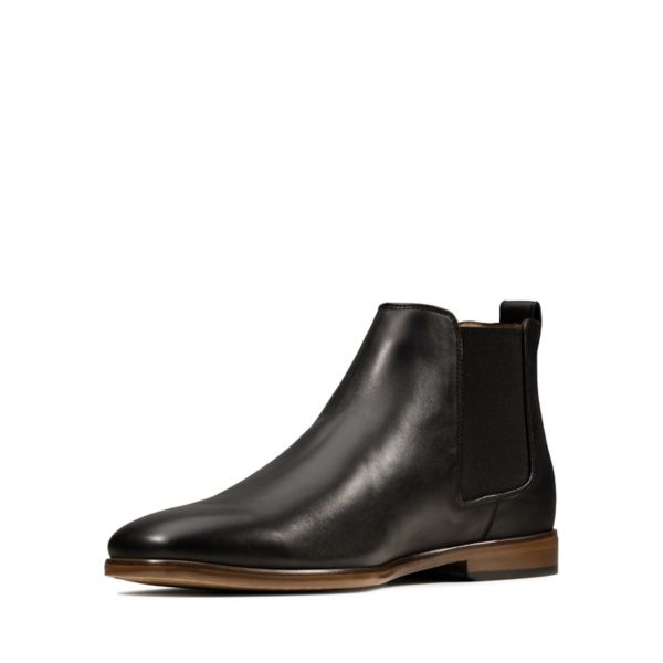 Clarks Mens Code Hi Chelsea Boots Black | UK-4312560